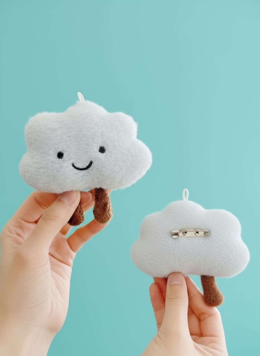 Dreamy Skies Plushie Keychains and Pins