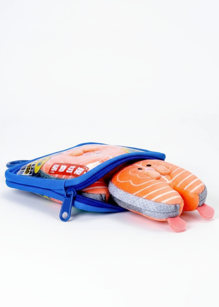 Punnet Series: Salmon Steak Plushie Keychain (Pre-order)