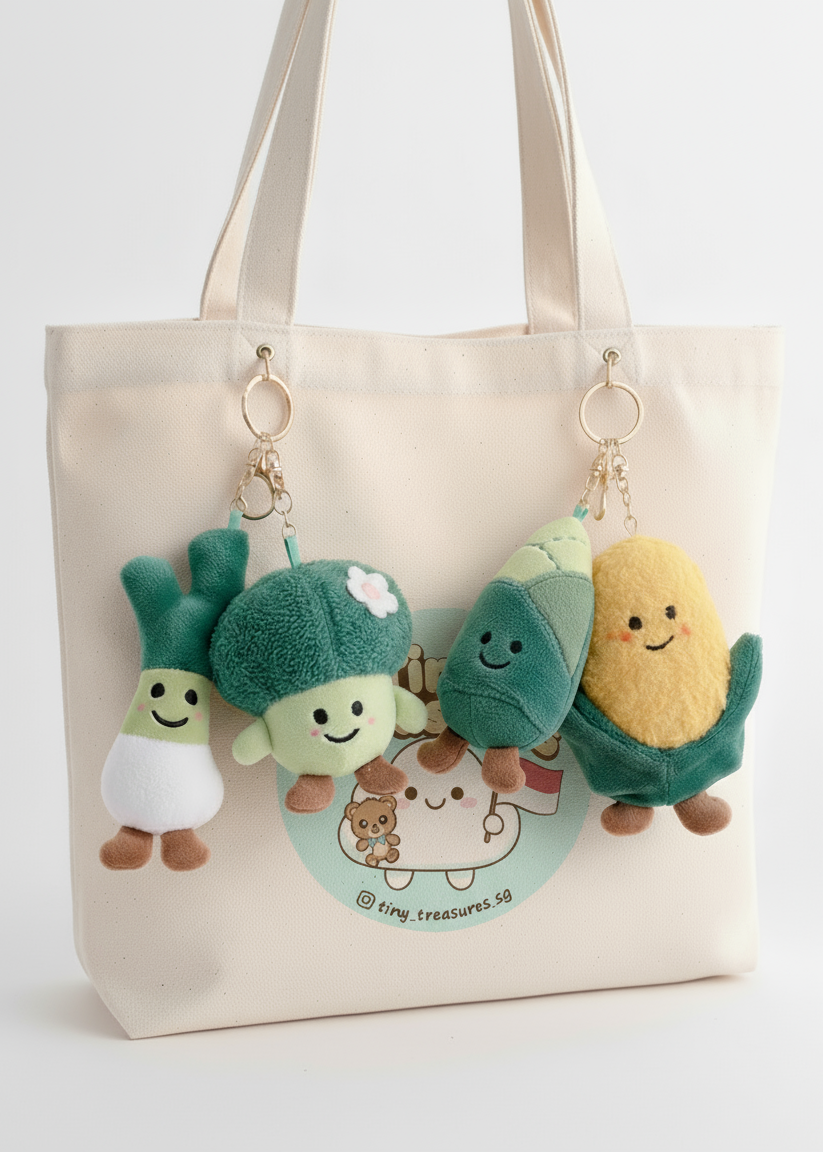 The Veggie Squad Plushie Keychains